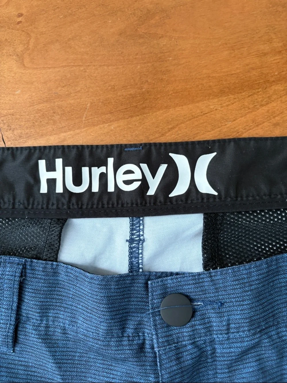 Hurley Men's Navy Textured Flat Front Shorts Size 38